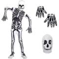 Miniatyrbillede 1 af 5: 3-14 Års Børns Skelet Heldragt Handsker Maske Cosplay Sæt.3-4 År.