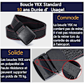 Miniatyrbilde 2 av 5: Herre Nylon Belte - Svart Plastspenne - Fullt Justerbar Arbeid
