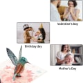 Miniatyrbilde 4 av 4: 3D Pop Up Gratulasjonskort med Konvolutt 3D Kolibri Mønster for