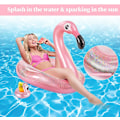 Miniatyrbilde 2 av 5: Olycism Flamingo Float med paljetter, kommer med drikkeholder og P