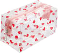 1 x Stor transparent PVC-pennfodral för kvinnor, Girly Heart Desi
