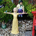 Miniatyrbilde 2 av 5: 3D-harpikshagefigur av fiskergutt, til hjem, utendørs, hage