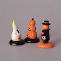 Pikkukuva 3 / 4: 3 kpl Halloween-keijupuutarhan miniatyyrikurpitsakoristetta