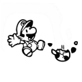 Pikkukuva 1 / 3: Hyppäävä Mario Tarra Kannettavaan Tietokoneeseen Autoon (Valkoinen)