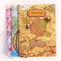 Miniatyrbilde 4 av 5: Verdenskart 3D passholder (brun), fasjonabel passveske,