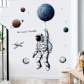 Miniatyrbilde 5 av 5: 3D Astronaut Veggklistremerke Som Veggdekorasjon For Soverom Stue