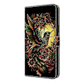 Miniatyrbillede 4 af 5: Læderetui med mønstertryk, pung, stativ og flip-cover til Samsung Galaxy S25 Edge Lark