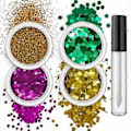 Miniatyrbild 1 av 5: 4 Lådor Holografiska Nagelpaljetter Former Blandade Nagelglitter Manikyrdekorationer Glitterset för Nagelkonst Hantverk Smink Set 1