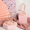 Miniatyrbillede 4 af 5: Elegant Line Visitkort Holder Stand Telefonholder til Virksomheder (Guld) Gold