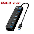 Miniatyrbild 1 av 5: 7 Portar USB3.0 USB HUB Ultra-Slim Data USB Splitter Laddning Multi USB Port Expander 01 USB3.0 7port