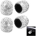 Miniatyrbillede 2 af 5: 4 Pak Bling Ventilhatter, Funklende Hvide Håndlavede Krystal R