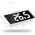 Miniatyrbild 4 av 5: Vit - Digital väckarklocka, 67\" LED-spegel digital sängklocka