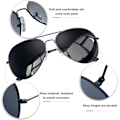 Pikkukuva 4 / 5: Musta kehys - Fly Polarized aurinkolasit miehille ja naisille Premium
