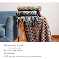 Miniatyrbilde 3 av 4: Boho Kast Teppe Utenfor Strikket Kvast Teppe, (Gul 50x
