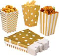 Guld - Popcorn-æske 120 popcorn-æsker papirpose fødselsdagsfest (s