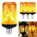 Miniatyrbilde 2 av 5: 2 stk., E27 LED Flammeffekt Lyspære med 4 Lysmoduser, gul