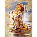 Pikkukuva 1 / 5: 30x40cm 5D DIY timanttimaalaus täydellinen, La femme de la rivière#A, DIY