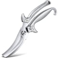 Miniatyrbild 1 av 5: 1PC Silver Sharp Poultry Scissors - Red Bone Scissors with Serrat