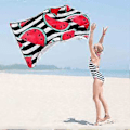 Miniatyrbild 4 av 5: Mikrofiber Strandhandduk Superlätt Färgglad Badhandduk Sandtät Strandfilt Multifunktionell Handduk För Resor Simbassäng 71x152 cm