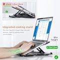 Miniatyrbillede 2 af 5: Bærbar computer stand til skrivebord, sammenklappelig bærbar computer stand, justerbar bærbar computer