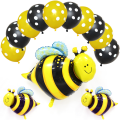 Miniatyrbillede 1 af 5: Bi Ballon, Bi Dekoration, Gul Sort Dyreballon, Dreng Gave