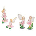 Miniatyrbillede 5 af 5: 4 stk. Fe Ornament Harpiks Fe Statue Miniature Figurer til Gårdhave Have Veranda