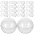 Miniatyrbilde 1 av 3: 100 stk. Gjennomsiktige plastkuler, multifunksjonelle vridde runde kuler, klare fyllbare gripeballer