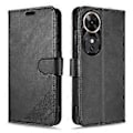 Pikkukuva 1 / 5: AZNS Honor Play 60 5G -kotelo naarmuuntumaton PU-nahkainen jalustallinen lompakkopuhelinkotelo Black