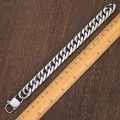 Miniatyrbilde 4 av 5: Rustfritt stål kubansk kjede armbånd for menn armbånd for menn Lo