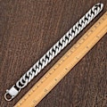 Miniatyrbillede 4 af 5: Rustfrit stål cubansk kæde armbånd til mænd armbånd til mænd Lo