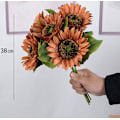 Miniatyrbillede 5 af 5: 38, 6 stk. Rød skyde rekvisit kunstig solsikke til have og pa