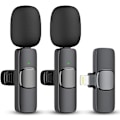 Miniatyrbillede 1 af 5: 2-pak trådløs lavalier-mikrofon til iPhone iPad, reversmikrofoner