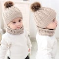 Miniatyrbilde 2 av 5: 2PCS Toddler Baby Knit Hat Scarf,Thermal Soft Loop Scarf Unisex K