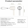 Miniatyrbillede 2 af 5: Genopladelig Ledningsfri Elektrisk Piskemaskine via USB, 5 Hastigheder 304 Rustfrit Stål