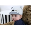 Miniatyrbillede 1 af 5: Børne Baby Bunny Kanin Visor Baseball Cap Bomuld Mørkegrå Grå