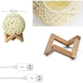 Miniatyrbilde 5 av 5: LED Nattlampe, Sengelampe, Romantisk Stemningslampe i Rotting og Tre, USB Oppladbar