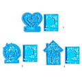 Miniatyrbilde 4 av 4: Hjerte Lysestake Silikonform Holografisk Lysbaseform Husformet Lysholderform DIY Ornamenter Hjemmedekorasjoner Style 2