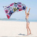 Miniatyrbilde 4 av 5: Mikrofiber Strandhåndkle Superlett Fargerikt Badehåndkle Sandtett Strandteppe Flerbrukshåndkle For Reise Svømmebasseng 71x152 cm