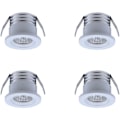 Miniatyrbild 1 av 3: Set med 4 mini LED-infällda spotlights, 3 W, varmvit Vit