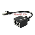 Miniatyrbilde 3 av 5: RJ45 Splitter Adapterkabel Hann til 2xHunn Kontakter LAN Ethernet Kabel Forlenger Nettverksadapter Pluggledning