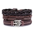 Miniatyrbild 4 av 5: 6PCS Armband i Läder för Män och Kvinnor Flätade Armband Manschett C