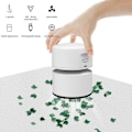 Miniatyrbillede 3 af 5: Hvid skrivebordsstøvsuger, mini støvsuger, USB-opladning,