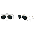 Miniatyrbillede 2 af 5: Solbriller - Aviator Metal Aviator