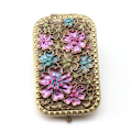 Pikkukuva 1 / 5: Vintage Compact Travel Pocket Mirror Rectangular Gold Make-up Mir