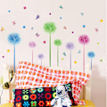 Miniatyrbild 4 av 5: 1 set Färgglada Maskros Väggdekal Blommiga Väggstickers Fjärilar och Prickar Väggdekor DIY Väggmålning Konst för Sovrum Vardagsrum Väggdekoration