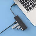 Miniatyrbild 5 av 5: Data Hub 4 Port USB 3.0 Ultra Slim svart