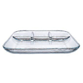 Miniatyrbillede 1 af 4: 1 stk. Dumpling Gitter Tallerken Eddike Skål Kreativ Dumpling Serverings Tallerken (Transparent)