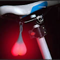 Miniatyrbild 1 av 5: Cykel Baklyktor i Bollform, Cykel Varningsljus i Hjärtform, Nödvändig LED Ägglampa för Natten, Vattentät - Röd