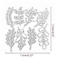 Miniatyrbillede 2 af 5: Grener Blade Metal Skærestencils DIY Scrapbooking Album Papirkort Skabelon Form Prægning Håndværk Dekoration