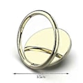 Miniatyrbillede 2 af 5: Mobiltelefon Ringholder, Telefon Ring Mount - Universal 360 Graders Roterende Smartphone Finger Mount - Guld
